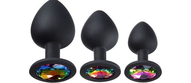 cloud 9 gems black silicone anal plug