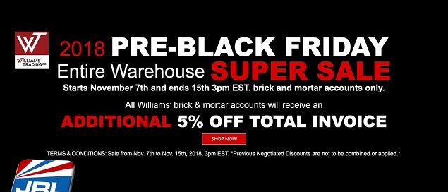 WTC 2018 Pre-Black Friday Warehouse Super Sale for Brick and Mortar