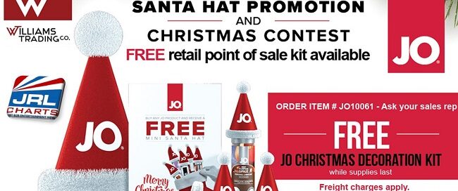 System JO Christmas Promo, Williams Trading System JO Christmas Promo, holiday Instagram contest JOxmas2019, lubricants, massage oils