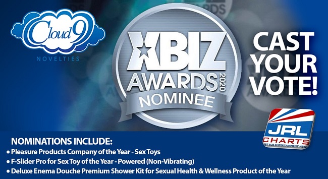 sex toys awards - Cloud 9 Novelties scores 3 XBIZ Awards 2020 Nominations