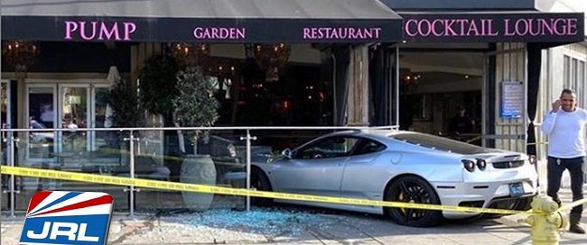 LGBT News WeHo - Ferrari Crashes Into famous Pump Restaurant