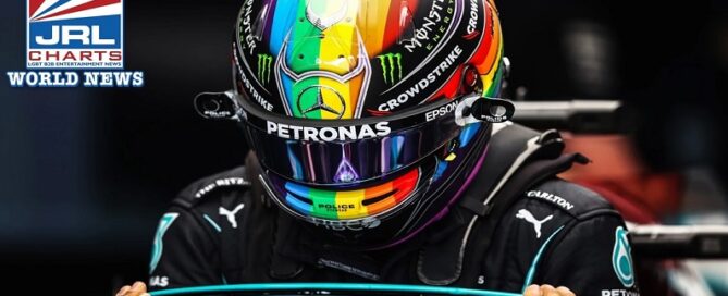 Racing Star Lewis Hamilton Wears LGBTQ Pride Helmet at Grand Prix-2021-JRL-CHARTS