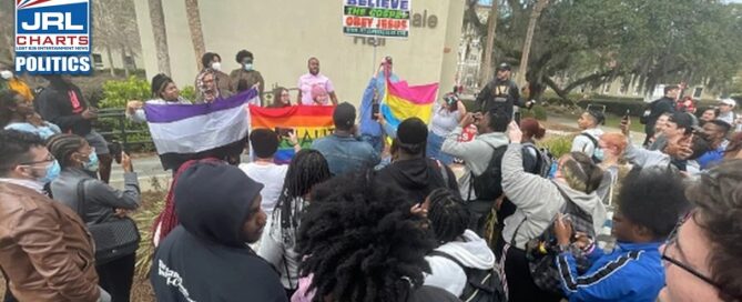VSU LGBT Students Protest-Religious Men-On Campus Shouting anti-Gay Slurs-2022