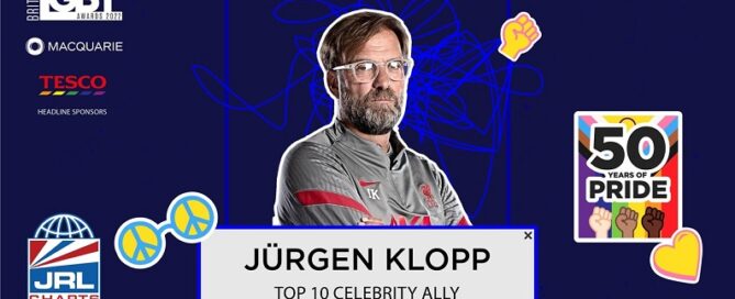 Jurgen Klopp Nominated for British LGBT Award-2022-16-02-JRL-CHARTS-LGBT-News
