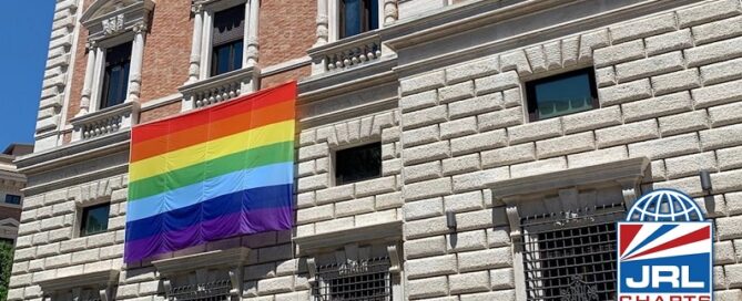 U.S. Embassy at the Vatican Hang Rainbow Flag for Pride Month-2022-jrl-charts