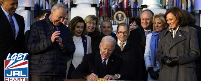 Biden Signs Respect for Marriage Act protecting Gay Marriage-jrlchartsdotcom