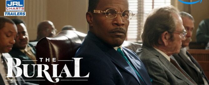 Jamie Foxx-Tommy Lee Jones-star-in-The Burial Film-Prime Video-movie trailers jrl charts