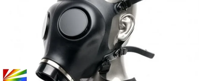BDSM-665Leather-introduce-Dimmable-Gas-Mask-with-Black-Metal-Eye-Caps
