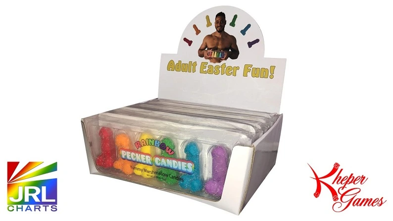 Kheper-Launch-Rainbow Pecker Candies Easter Display-adult novelties