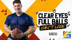Malik Delgaty, Angel Elias, and Ezra Mahomes in MEN.com’s Clear Eyes Full Balls Can’t Lose – Watch the trailer and explore more on JRL CHARTS Gay Adult News.
