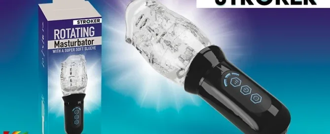 STROKER Rotating Masturbator with Super Soft Sleeve available at ORION Wholesale – Adult Industry News via JRL CHARTS