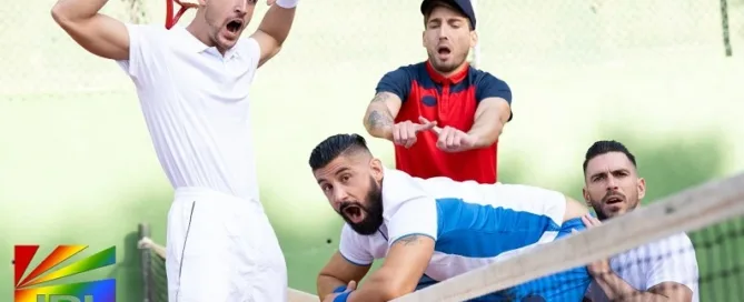 Paddy O’Brian, Justin Jett & Jack Bandit in Smashing On The Court – JRL CHARTS Gay Adult News