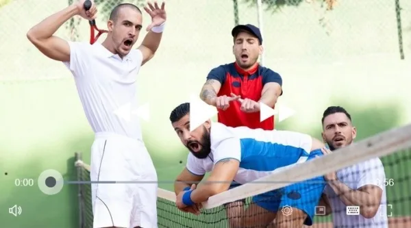 Watch Smashing On The Court Official Clip from MENdotcom