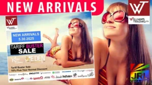 Williams Trading Weekly New Arrivals featuring Nasstoys, SHOTS America, XR Brands and more – Tariff Buster Bundles for adult retailers.