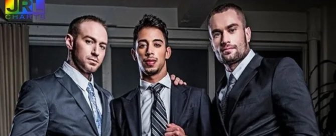 Dylan James, Arad Winwin, Drae Axtell, and Stas Landon in "Dylan James Sucks And Fucks" — Lucas Entertainment