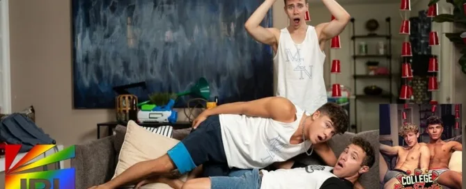 Troye Dean and Drake Von star in MEN.com’s College Cum Fiesta gay DVD