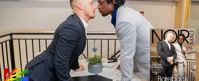 Jordan Jameson and Zack Mackay star in Noir Male’s Bareback Seductions DVD – JRL CHARTS Gay Adult News