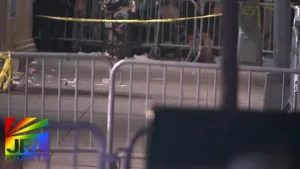 WABC News screenshot of police response outside Stonewall Inn after NYC Pride 2025 shooting