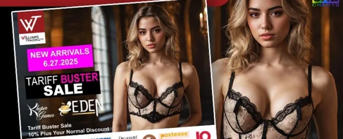 Cover of Williams Trading Co June 27 Tariff Buster Digital Catalog featuring Blush and OXBALLS