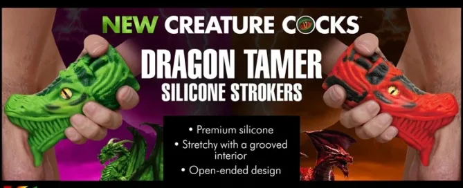 XR Brands Dragon Tamer Silicone Stroker from Creature Cocks Collection – JRL CHARTS