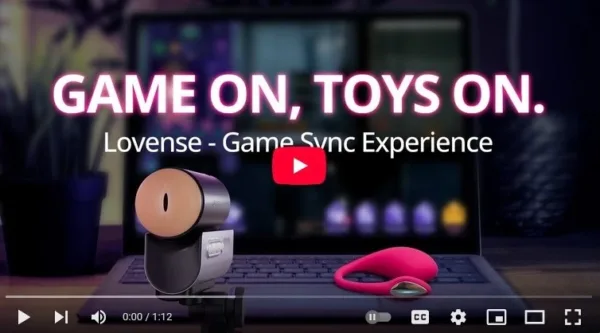 Lovense sex toy demo video showing Solace Pro and Lush 4 in game-sync action