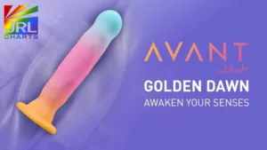 Golden Dawn dildo by Blush, sculpted for G-spot and P-spot stimulation