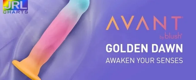Golden Dawn dildo by Blush, sculpted for G-spot and P-spot stimulation