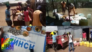 LGBTQI refugees receive food at Kakuma Camp in Kenya, photo courtesy of AHRC