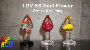 Loviss Real Flower Embed Anal Plug with hand-selected dried flowers embedded in clear body-safe resin