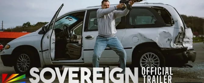 Official poster for Sovereign (2025) starring Jacob Tremblay, Nick Offerman, and Dennis Quaid – crime thriller trailer on JRL CHARTS