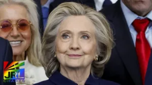 Hillary Clinton attends Donald Trump’s second inauguration ceremony at the U.S. Capitol on January 20, 2025 (Reuters) – JRL CHARTS