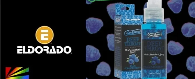 Doc Johnson GoodHead Oral Anesthetic Spray for gag reflex comfort featured on JRL CHARTS