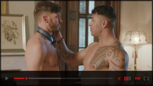 Official trailer thumbnail for HimerosTV’s Power & Surrender DVD — JRL CHARTS Gay Porn News coverage.