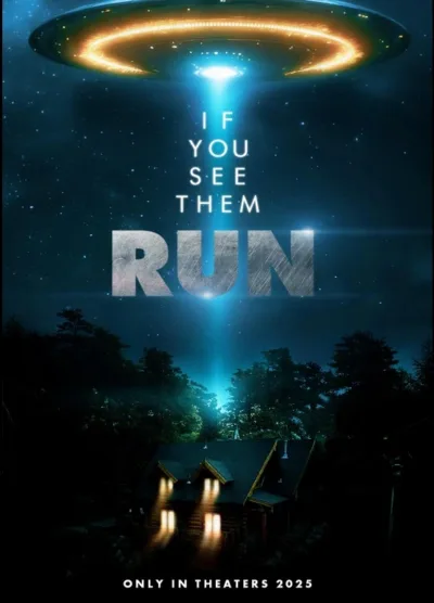 Official poster for Run (2025) sci-fi thriller film by Footage Films, directed by Chris Stokes and starring Annie Ilonzeh, Marques Houston, and Erica Mena.