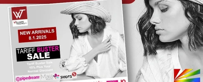Williams Trading Co. new sex toy arrivals for August 1, 2025 on JRL CHARTS Sex Toys News