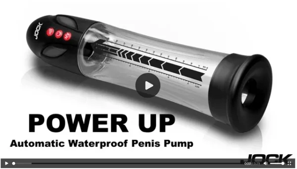 Official trailer thumbnail for XR Brands Power Up Automatic Waterproof Penis Pump featured on JRL CHARTS Sex Toys News.