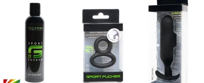 Sport Fucker 3-Pack featuring the Next Level Trainer Plug, Silicone Lubricant, and Frank Ring spotlighted by JRL CHARTS Men’s Pleasure Products News.
