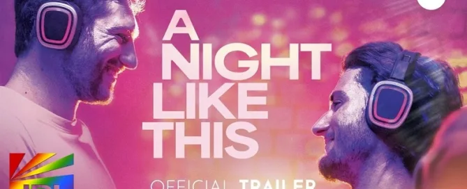 Alexander Lincoln and Jack Brett Anderson star in A Night Like This (2025) LGBT romance drama film – official trailer on JRL CHARTS Movie Trailers.