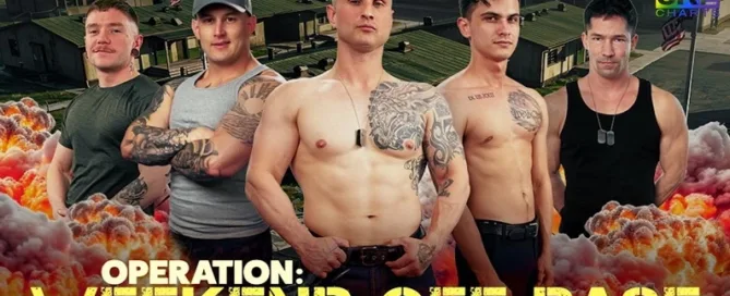 Active Duty Operation: Weekend Off Base DVD starring Blain O’Connor, Justin Cross, Brock Kniles, Eddie Patrick and Colt Spence – JRL CHARTS Gay Adult News