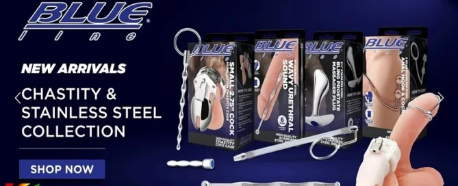 Electric Novelties unveils new Blue Line penis sleeves and chastity devices for Locktober 2025 — JRL CHARTS Sex Toys News coverage.