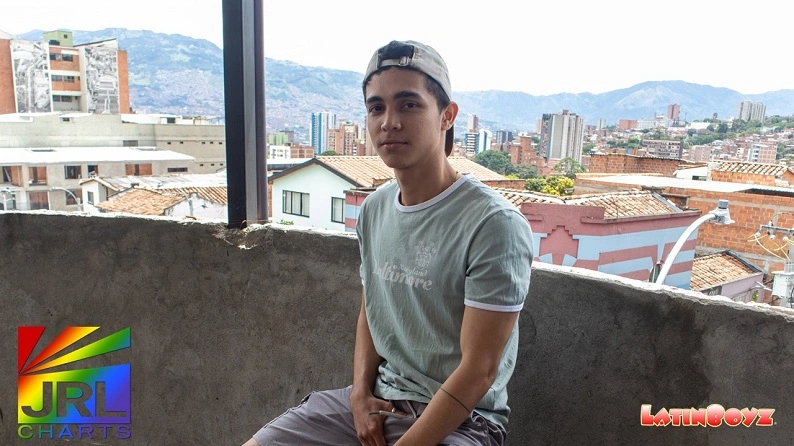 Main promo image of LatinBoyz newcomer Deit from Colombia making his solo debut on JRL CHARTS Gay Adult News.
