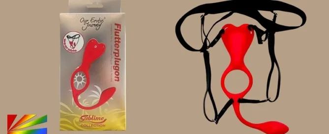 OEJ Novelty Flutter Plugon 3-in-1 wearable panty vibe with anal plug and penis accessory – Pleasure Products News by JRL CHARTS