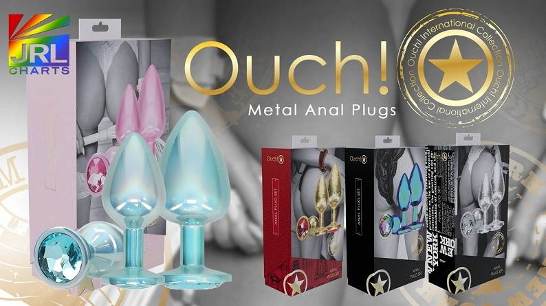 Ouch! International luxury anal toys collection with gemstone finishes from Shots America.