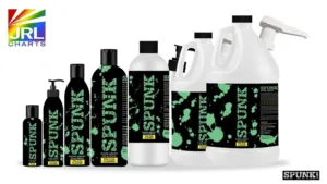 SPUNK Lube Pure Silicone bottle featured in JRL CHARTS Pleasure Products News – non-drying, toy safe, award-winning lubricant