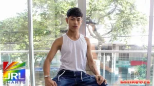 19-year-old Colombian newcomer Stiven poses for his LatinBoyz solo debut featured on JRL CHARTS Gay Adult News