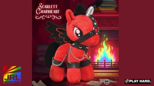 XR Brands Scarlet Chainheart Bondage Pony – luxury BDSM pony play gear in vibrant scarlet design | JRL CHARTS