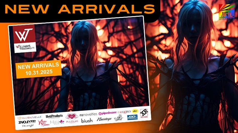 Williams Trading Co Weekly New Arrivals for adult retailers featuring NU Sensuelle, NS Novelties, Pipedream, XR Brands, Nasstoys and Blush