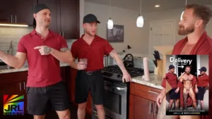 Blain O’Connor and Colt Spence star in Delivery in Rear from Next Door Studios – exclusive coverage on JRL CHARTS Gay Adult News.