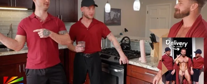 Blain O’Connor and Colt Spence star in Delivery in Rear from Next Door Studios – exclusive coverage on JRL CHARTS Gay Adult News.