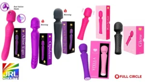 Full Circle’s Rockstar Wand and multi-use vibrator collection designed for retailers, featured on JRL CHARTS Sex Toys News.